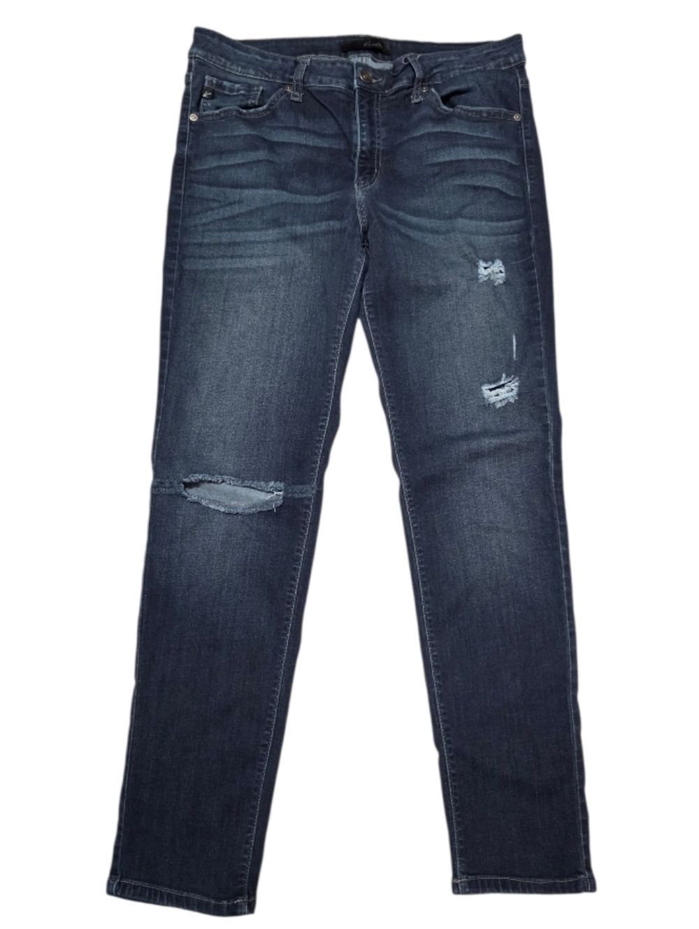 Kancan Straight Leg Estilo Distressed Jeans